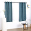 2 Pack Handmade Light Blue Faux Linen Curtains 52"x64", Curtain Panels With Chrome Grommets