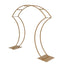 Metal Wedding Centerpiece Curvy Design Gold - Floral Arch Frame Table Stand 38"