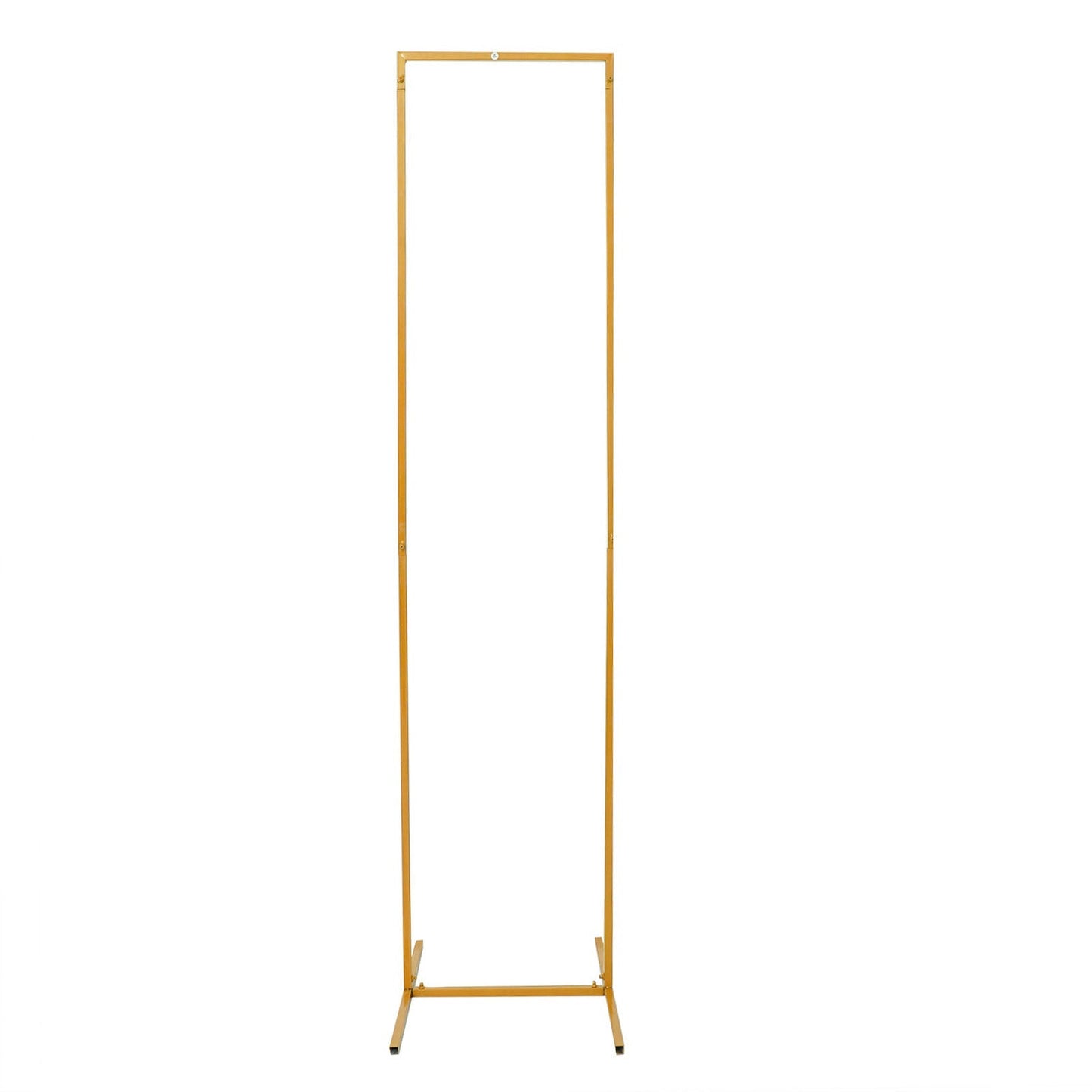Wedding Arch Slim Gold Metal Rectangular Design Backdrop Stand - Floral Display Frame 6.5ft