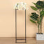 2-Pack Wedding Flower Stand Matte Black Metal Geometric Column Frame Rectangular - Versatile Floral Pedestal for Sophisticated Arrangements 40"