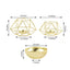 Set of 2 Candle Holders Metal Hexagon Geometric Design Gold - Modern Decorative Centerpieces for Tables 4"x3"