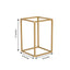 2-Pack Wedding Flower Stand Gold Metal Geometric Column Frame Rectangular - Versatile Floral Pedestal for Sophisticated Arrangements 12"
