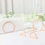 4 Pack Gold Geometric Metal Napkin Rings, Modern Nordic Napkin Holder Stands