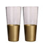 2-Pack Glass Bud Vases Cylinder Design Clear with Gold Accents - Stylish Flower Centerpieces for Events 12"