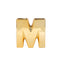 Shiny Ceramic Vase Letter "M" Gold Plated - Chic Bud Planter Pot for Events & Decor 6"