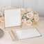 6-Pack Gold Acrylic Rectangular Frame Sign Holders Clear Double-Sided Display with White Cardboard - Suitable for Banquets 9"x11"