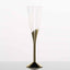 6-Pack Plastic Champagne Flutes Clear/Gold - Stylish Disposable Glasses for Toasts 5oz