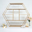 Metal Hexagonal Cake Dessert Display Stand Gold for Balloons Floral Installations & Event Decor 4ft