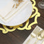 6-Pack Disposable Table Placemats in Metallic Gold Laser Cut Flower Design - 700GSM Cardboard Placemats for Glamorous Table Settings 13"