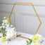 Hexagon Wedding Arch Table Centerpiece Metal Gold - Self-Standing Geometric Flower Balloon Stand 21"