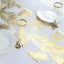 Disposable Table Runner Roll 108" Metallic Gold Foil Palm Leaves Print - Chic Non-Woven Tropical Table Decor for Events