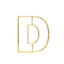 8" Tall Gold Freestanding 3D Decorative Wire Letter, Wedding Centerpiece - D