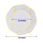 10-Pack Plastic 10" Octagon Dinner Plates in White - Modern Disposable Party Plates with Gold Geometric Design for Special Occasions & Celebrations