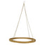 Gold Hanging Metal Floral Chandelier Frame - 32" Circular Lighting, Candle and Floral Display Base