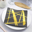 20-Pack Paper Dinner Napkins Black with Metallic Gold Streak Design - Stylish 3 Ply Disposable Cocktail Napkins for Weddings