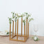 Flower Vase Gold Metal Minimalist 8-Tubes Square Base Design - Single Stem Bud Centerpiece for Arrangements 10"