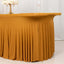 Spandex Rectangle 72"x30" Table Skirt Gold with Wavy Skirt-Like Effect Stylish Table Cover for Weddings, Banquets & Trade Shows