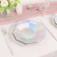 25-Pack Paper 7.5" Decagon Dessert Plates in Iridescent - Disposable Holographic Salad Plates for Starry Night & Fairytale Parties