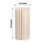 24" Ivory Cylinder Display Column Stand, Pillar Pedestal Stand With Top Plate