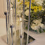 8 Arm Cluster Taper Candle Holder Silver - Stunning Large Candle Arrangement With Clear Glass Shades for Grand Banquets & Celebrations 42"