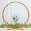 Double Frame Hoop Table Centerpiece Metal Gold - Wedding Cake Display & Flower Stand 24"