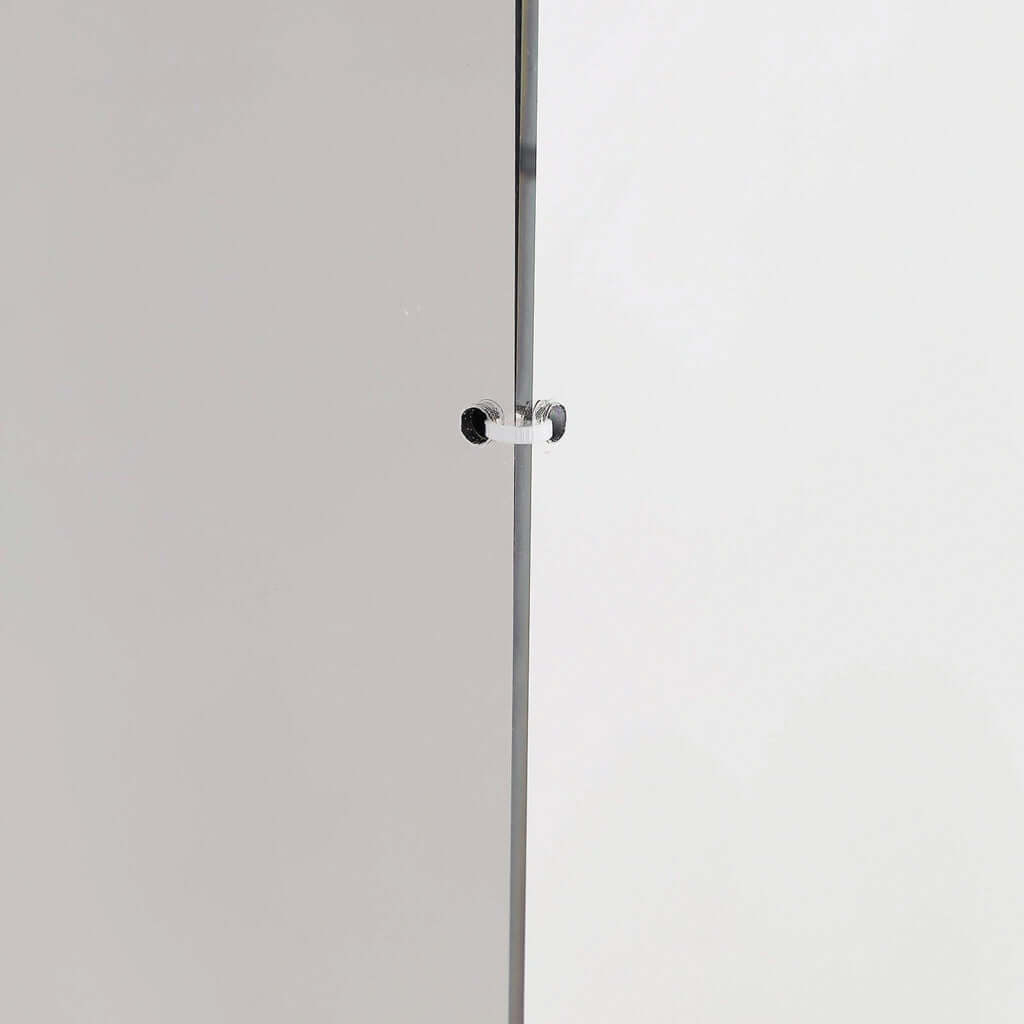 32" Silver Mirror Finish Acrylic Display Box, Pedestal Riser with Interchangeable Lid and Base