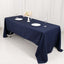 Premium Polyester 60"x126" Rectangle Tablecloth Navy Blue - Stain-Resistant 220GSM Finish Table Cover