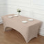 Stretch Spandex 6ft Rectangle Tablecloth Nude - Durable Form-Fitting Table Cover