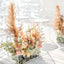 6 Stems Natural Dried Pampas Grass Decor Wheat Tint - Tall Plant Sprays for Boho Chic Vase Displays Backdrops & Event Styling 49"