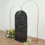 5ft Sparkly Black Double Sided Big Payette Sequin Chiara Backdrop Stand Cover For Fitted Round Top Wedding Arch
