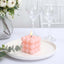 2-Pack LED Flameless Cube Candles Flickering Warm White Blush - Battery Operated Bubble Design 2"