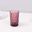 6-Pack Whiskey Glasses Dusty Rose Textured Crystal Cut Design with Heavy Base - Highball Tumblers for Parties & Events 12oz 5"