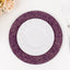 6-Pack Acrylic Round Charger Plates 13" in Purple with Gold Glitter Abstract Lines Pattern, Decorative Dinner Party Charger Tableware