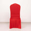 Spandex Chair Cover with Ruffle Pleated Skirt for Banquet Chairs Red - 1-Piece Stretch Fitted Slipcover