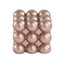 2-Pack Decorative Paraffin Wax Candles Bubble Cube Design Metallic Rose Gold - Unscented Long Burning Pillar Candle Set 2"