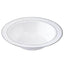 10-Pack Plastic Soup Bowls White with Silver Rim - Stylish Disposable Bowls for Parties 12oz