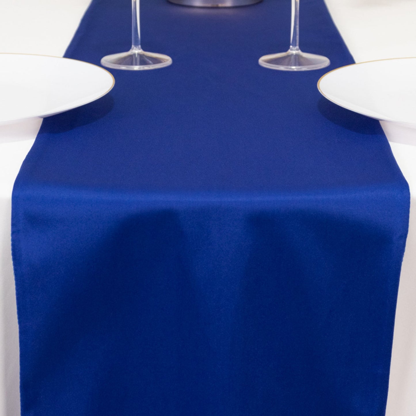 Scuba Polyester 12"x108" Table Runner Royal Blue - Wrinkle-Free Table Linen