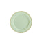 10-Pack Sage Green Plastic Dessert Plates â€“ 8" Round with Gold Beaded Rim, Disposable for Parties & Events