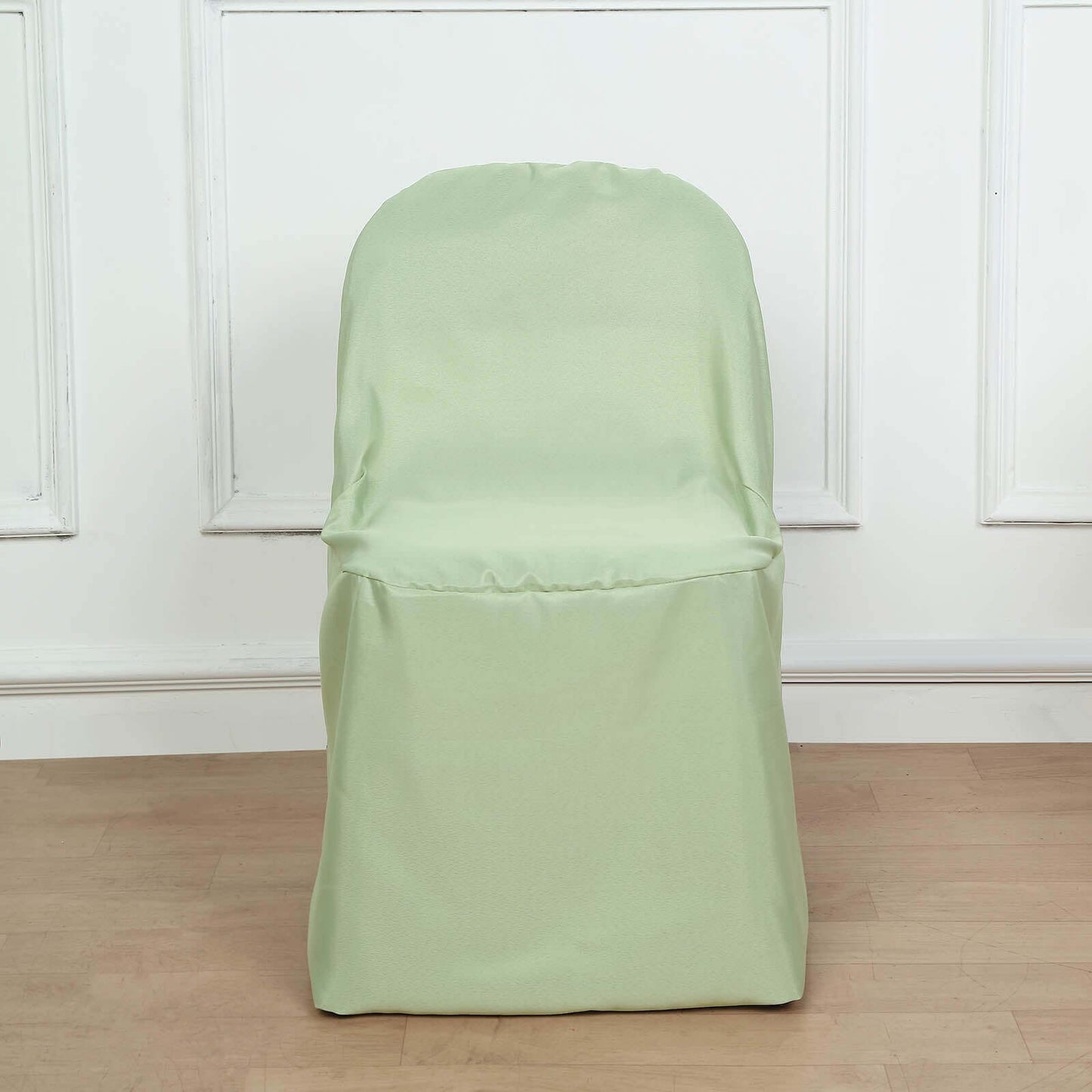 Polyester Slip On Folding Chair Covers Sage Green - Stain-Resistant Reusable Durable Fabric
