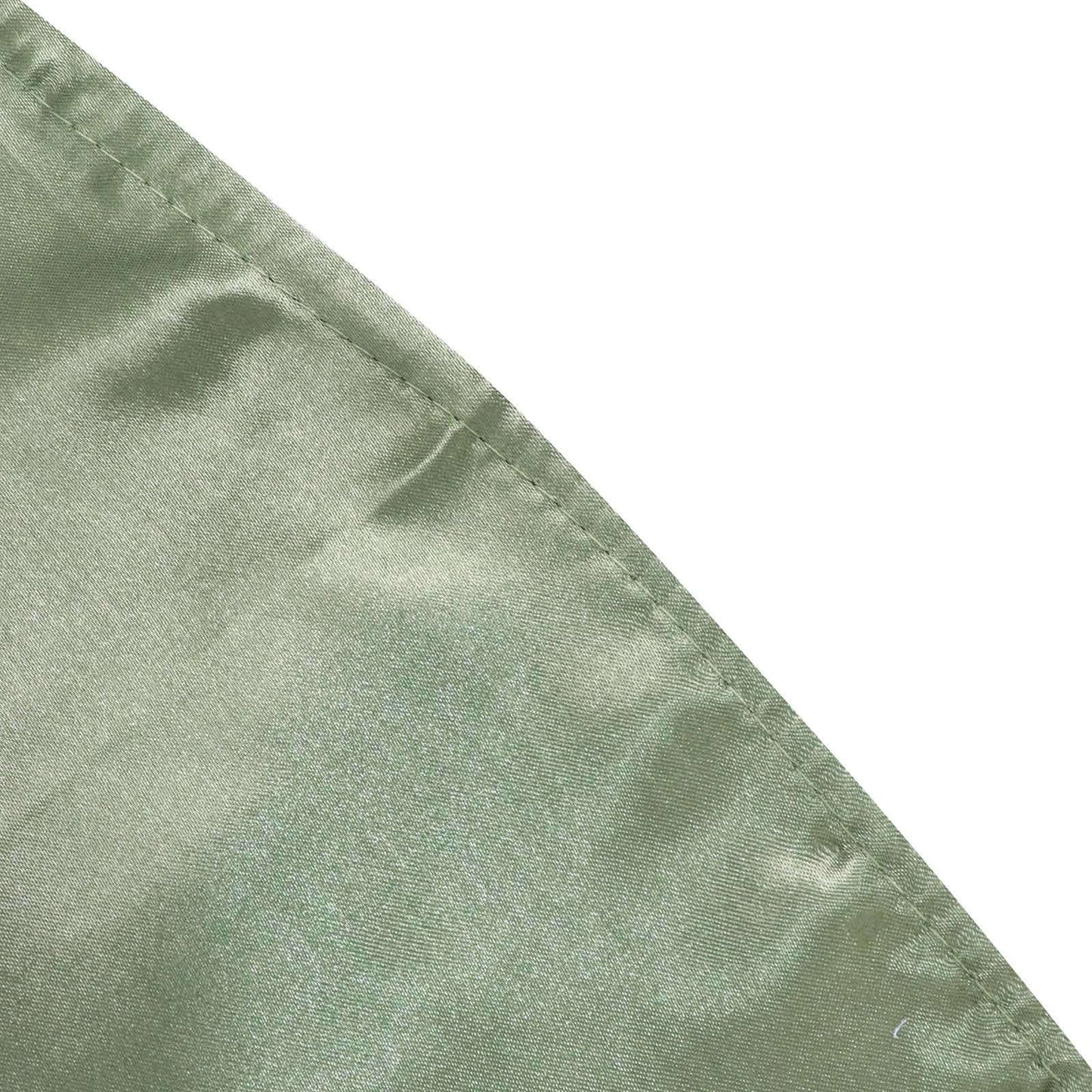 Satin 108" Round Tablecloth Dusty Sage Green - Smooth and Lustrous Table Cover