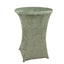 Crushed Velvet Spandex 30" Round Cocktail Table Cover Sage Green Smooth Highboy Tablecloth
