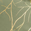 Polyester 90"x132" Rectangle Tablecloth Dusty Sage Green with Gold Foil Tree Branch Pattern - Wrinkle-Resistant Seamless Table Cover