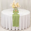 Scuba Polyester 12"x108" Table Runner Sage Green - Wrinkle-Free Table Linen