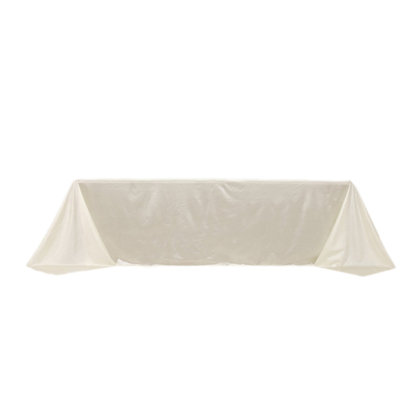 Scuba Rectangular 90"x156" Tablecloth Shimmering Pearl White - Wrinkle Free & Stain Resistant Seamless Table Cover