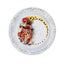 10-Pack Dessert Plates Lace Rim Design White with Silver - Plastic Disposable Appetizer Plates for Events 6"