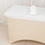 Stretch Spandex 48"x30" Rectangle Tablecloth Top Cover White - Durable Form-Fitting Table Cover for Events & Presentations