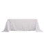 Polyester 90"x132" Rectangle Tablecloth White Seamless with Gold Foil Geometric Pattern - Wrinkle-Resistant Seamless Table Cover for Sophisticated Events