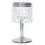 Crystal Beaded Chandelier Metal Candle Holder Silver - Stylish Tealight Stand for Decor 8"