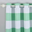 2 Pack White Mint Cabana Stripe Thermal Blackout Curtains With Chrome Grommet Window Treatment Panels - 52"x84"