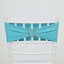 5 Pack Stretch Spandex Chair Sashes Turquoise - Reusable Chair Bands with Silver Diamond Ring Slide Buckle 5"x14"